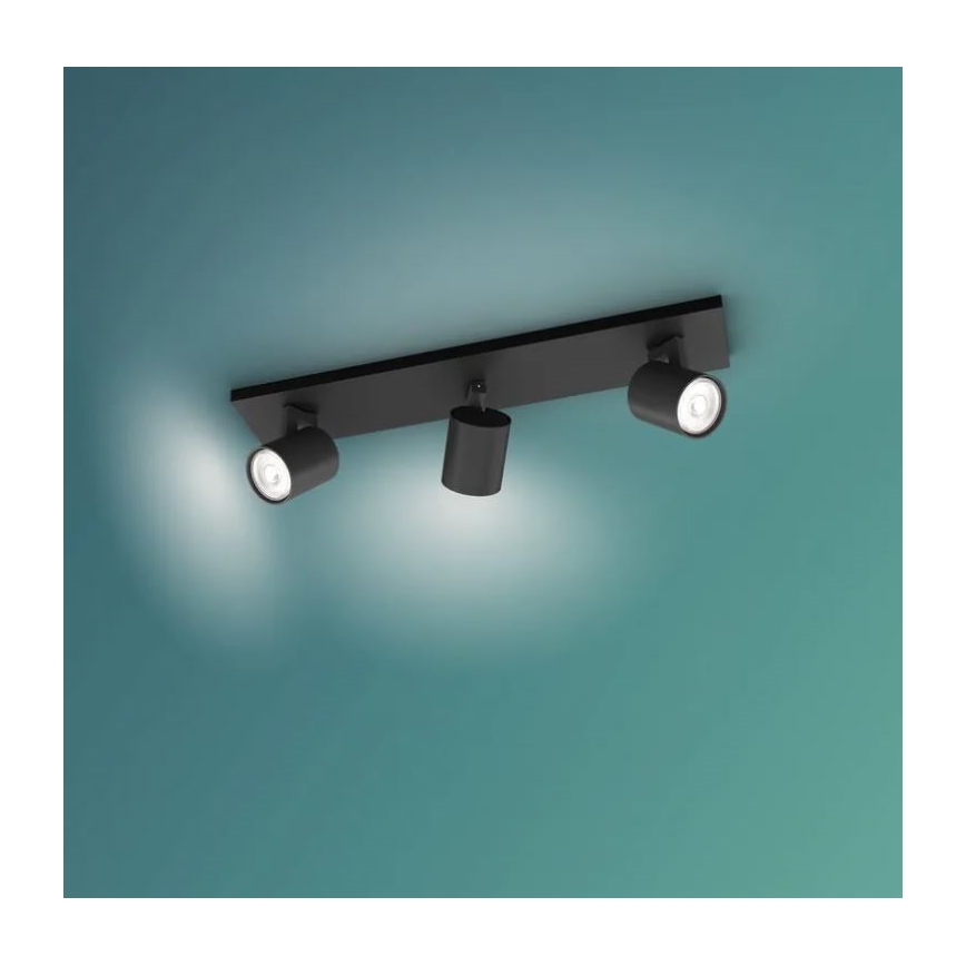 Philips - Starmetis RUNNER 3xGU10/20W/230V melna