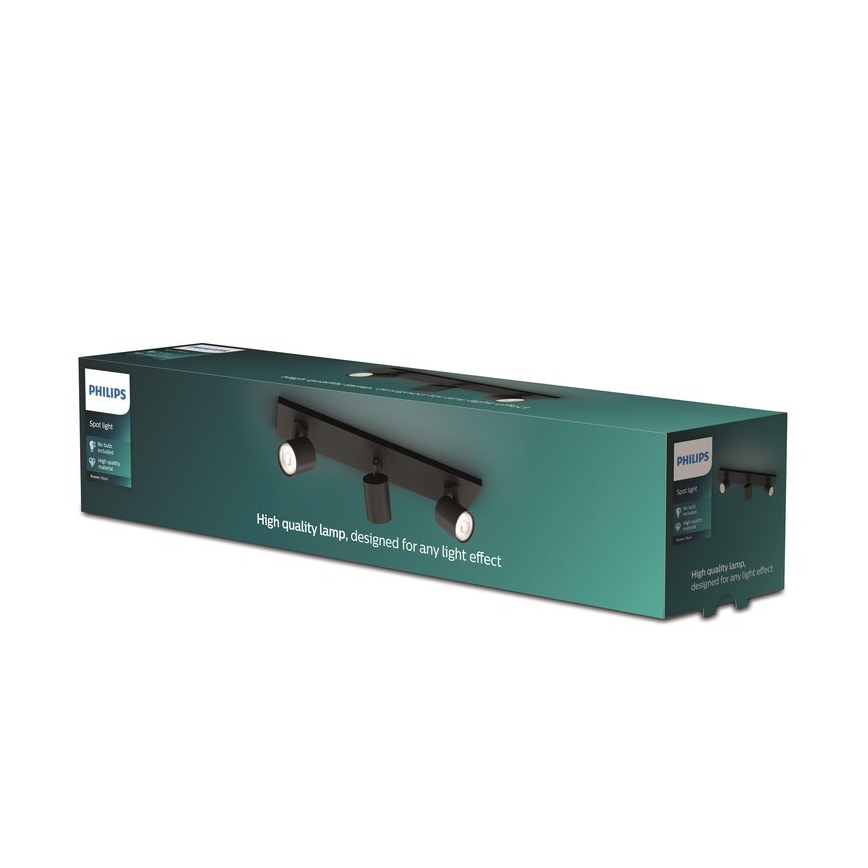 Philips - Starmetis RUNNER 3xGU10/20W/230V melna