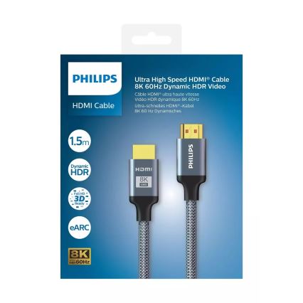 Philips SWV9115/10 - HDMI vads 1,5m pelēka