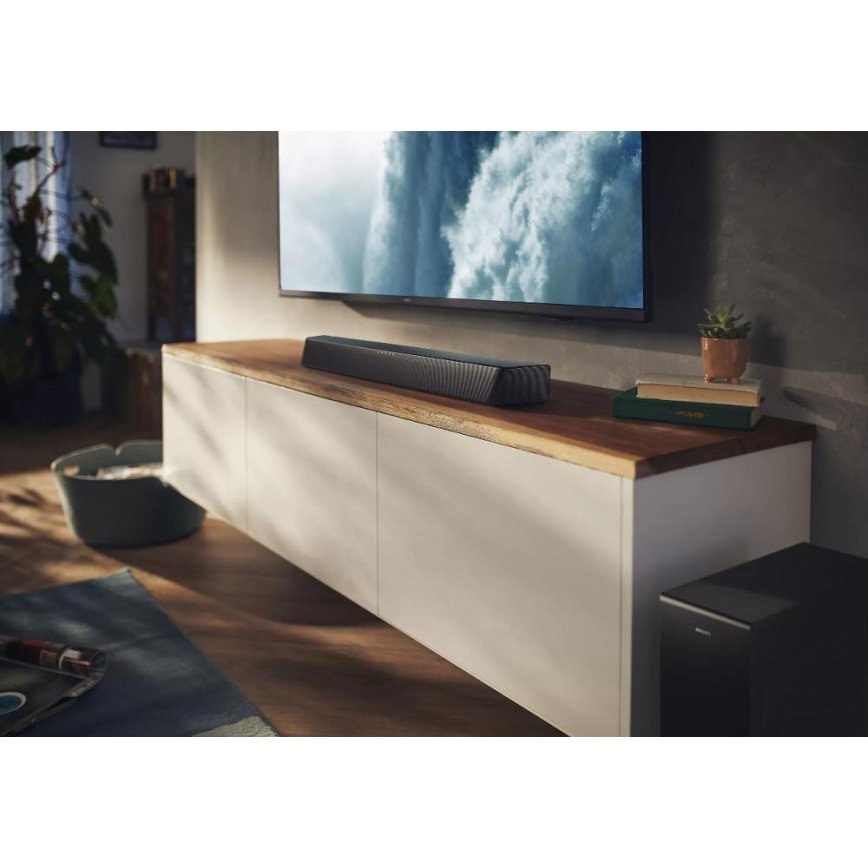 Philips TAB7207/10 - Skaņas josla ar zemfrekvences skaļruni 520W/230V + tālvadības pults