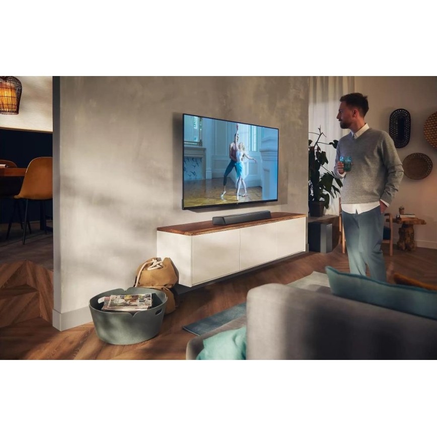 Philips TAB7207/10 - Skaņas josla ar zemfrekvences skaļruni 520W/230V + tālvadības pults