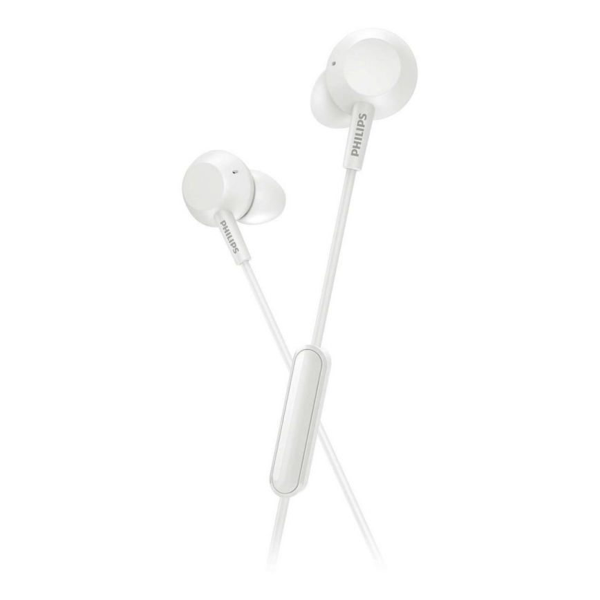Philips TAE4105WT/00 - Austiņas ar mikrofonu JACK 3,5 mm balta