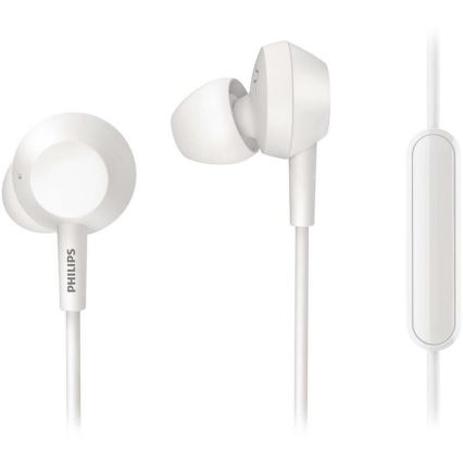 Philips TAE4105WT/00 - Austiņas ar mikrofonu JACK 3,5 mm balta