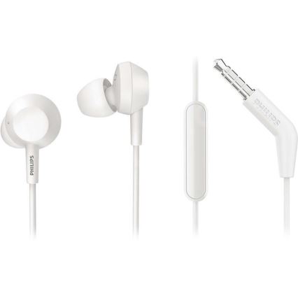 Philips TAE4105WT/00 - Austiņas ar mikrofonu JACK 3,5 mm balta