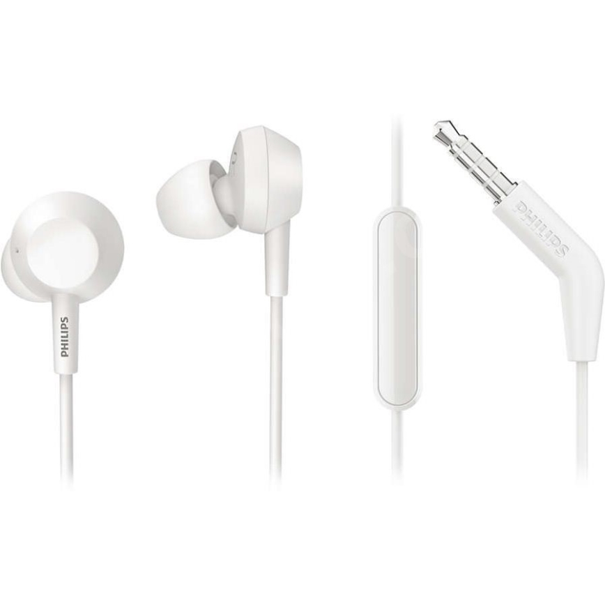 Philips TAE4105WT/00 - Austiņas ar mikrofonu JACK 3,5 mm balta