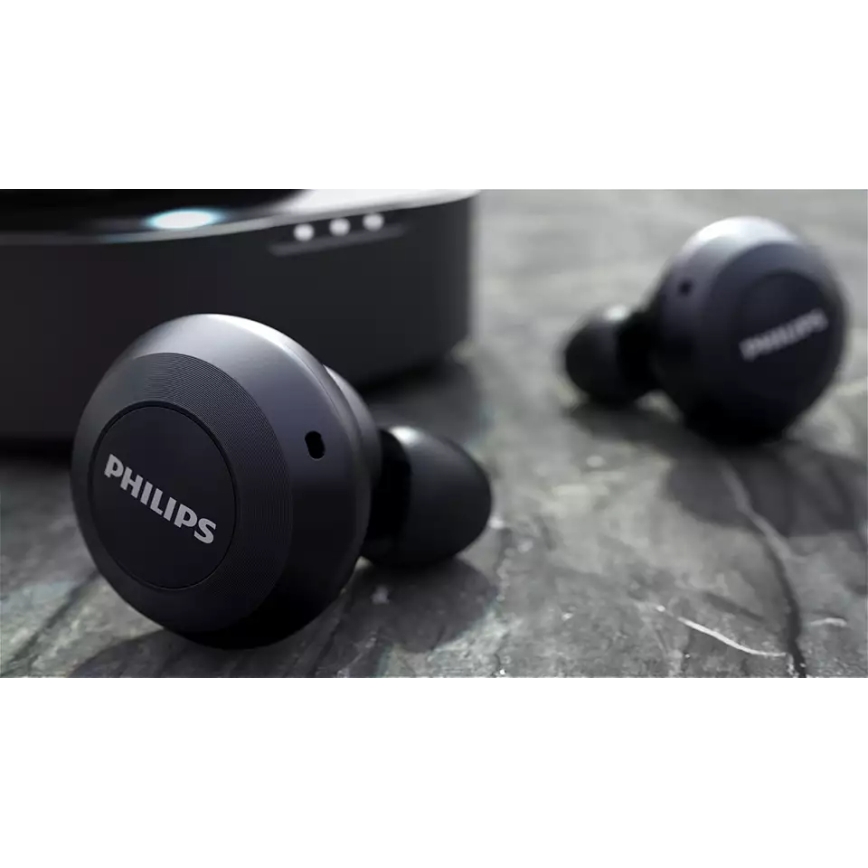 Philips TAT8505BK/00 - Bezvadu austiņas IPX4 2x 55 mAh + 560 mAh melna