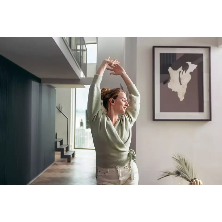 Philips TAT8505BK/00 - Bezvadu austiņas IPX4 2x 55 mAh + 560 mAh melna