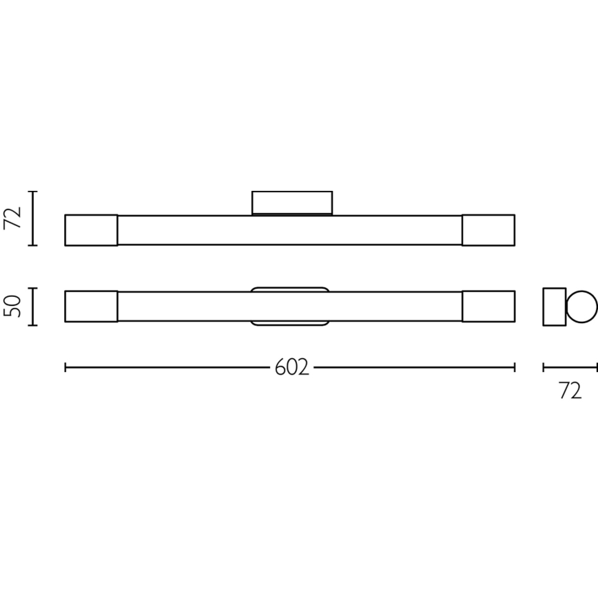 Philips - Vannas istabas spoguļa lampa ROVER LED/10W/230V IP44 melna