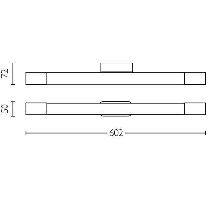 Philips - Vannas istabas spoguļa lampa ROVER LED/10W/230V IP44 misiņš