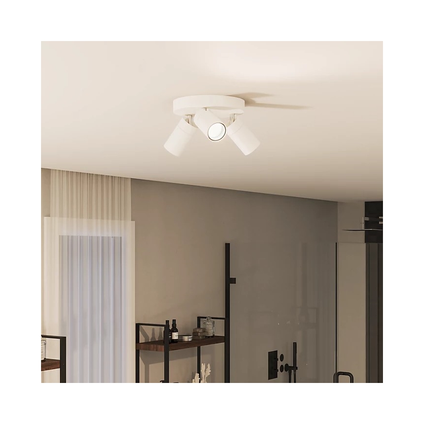 Philips - Vannas istabas starmetis IDRIS 3xGU10/5W/230V IP44 balta