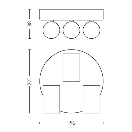 Philips - Vannas istabas starmetis IDRIS 3xGU10/5W/230V IP44 balta