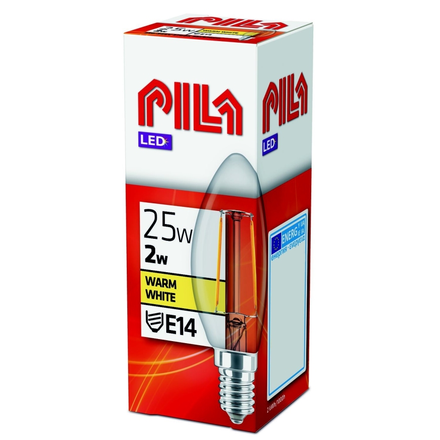 Philips VINTAGE LED spuldze Pila E14/2W/230V 2700K
