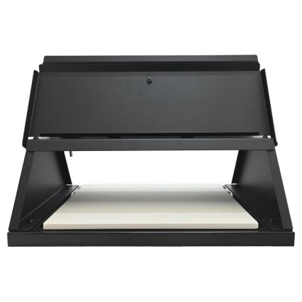Picas krāsns ar durvīm un termometru 40x35,5x21 cm melna