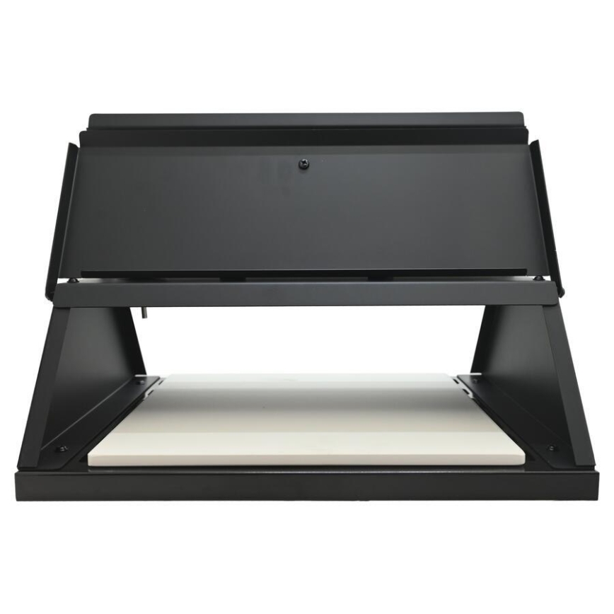 Picas krāsns ar durvīm un termometru 40x35,5x21 cm melna