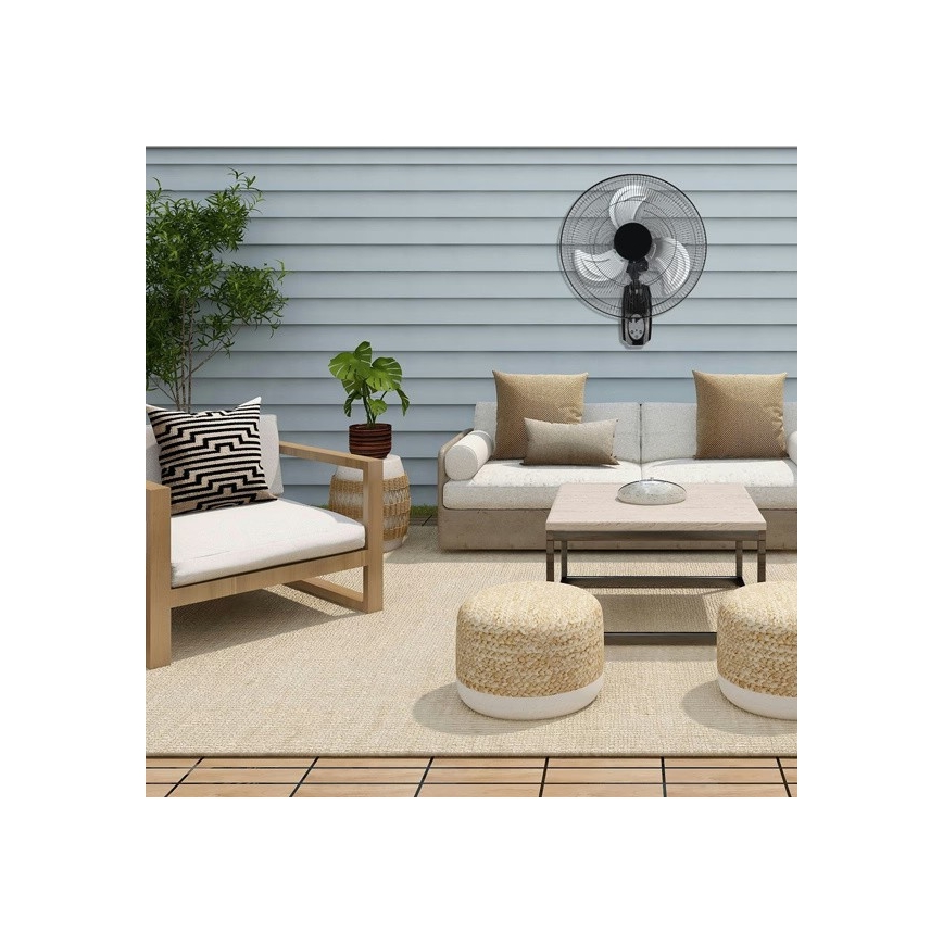 Pie sienas stiprināms ventilators 90W/230V, Ø 50 cm, melns