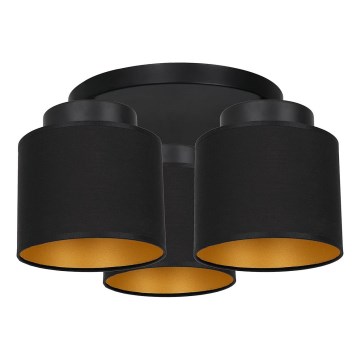 Pie virsmas stiprināma lustra FRODI 3xE27/60W/230V melna