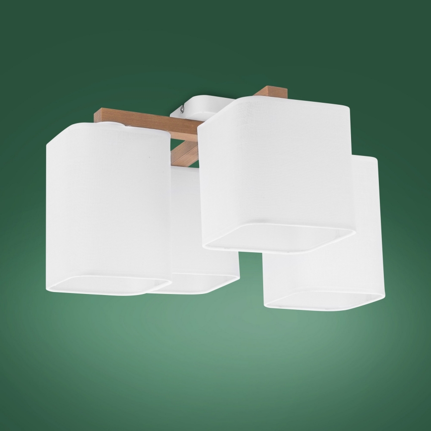 Pie virsmas stiprināma lustra TORA 4xE27/15W/230V balta