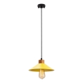 Piekaramā griestu lampa MANAVGAT ar kabeli 1xE27/40W/230V dzeltena/brūna