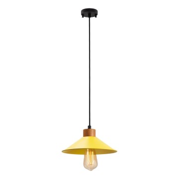 Piekaramā griestu lampa MANAVGAT ar kabeli 1xE27/40W/230V dzeltena/brūna