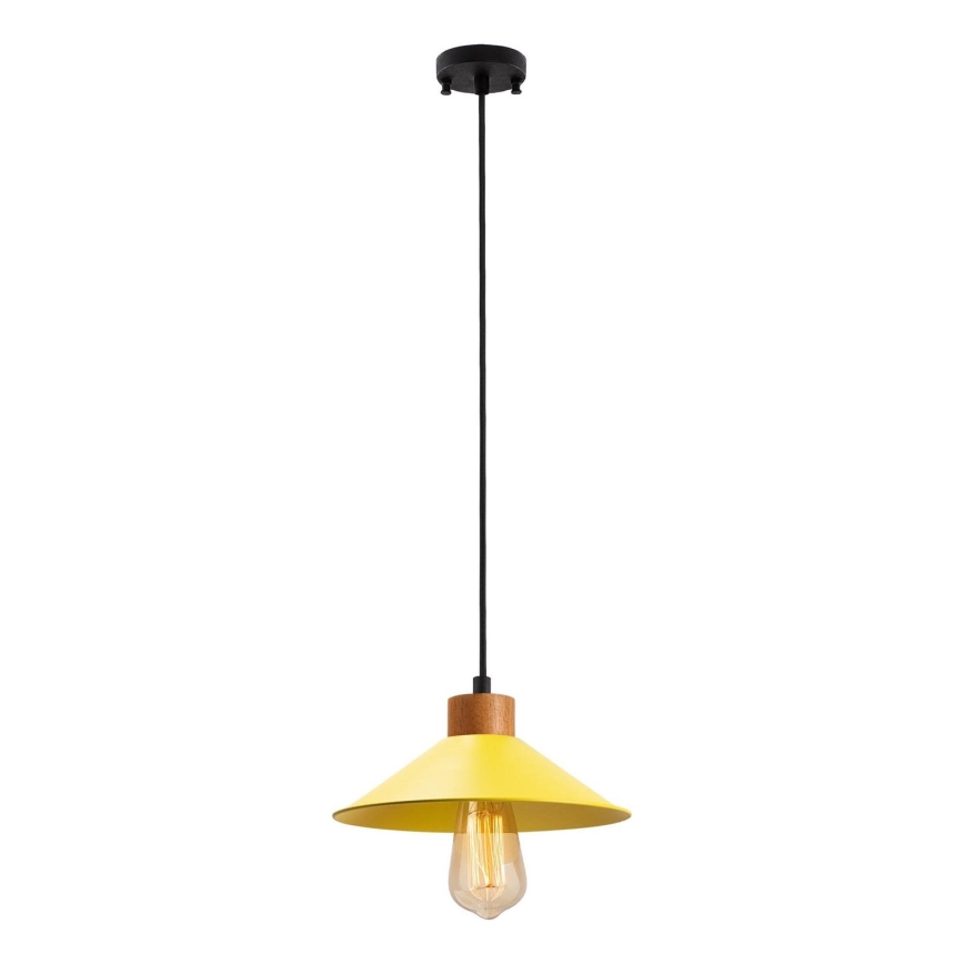 Piekaramā griestu lampa MANAVGAT ar kabeli 1xE27/40W/230V dzeltena/brūna