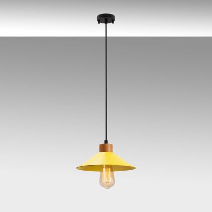 Piekaramā griestu lampa MANAVGAT ar kabeli 1xE27/40W/230V dzeltena/brūna