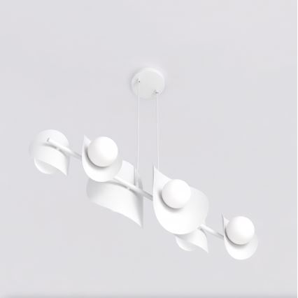 Piekaramā lampa ar kabeli ELEMENTI 6xG9/8W/230V balta