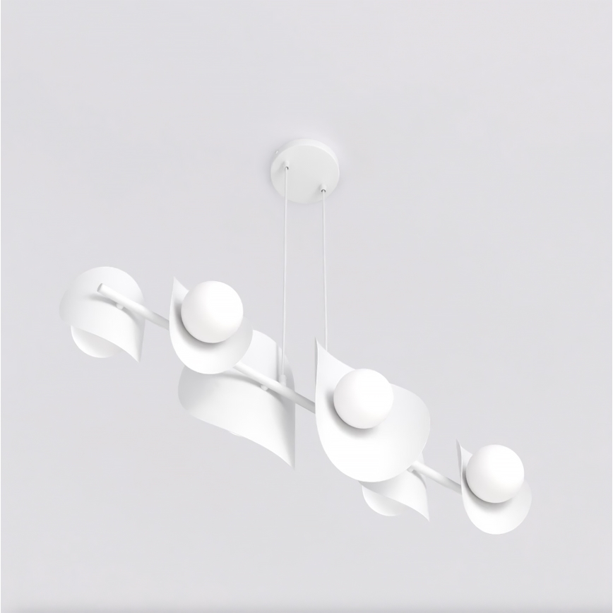 Piekaramā lampa ar kabeli ELEMENTI 6xG9/8W/230V balta