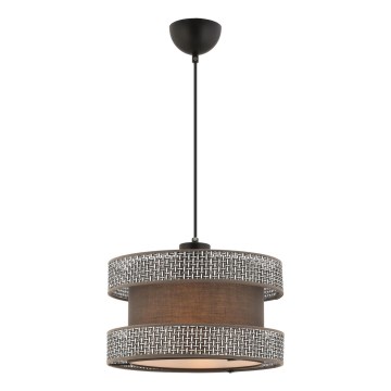 Piekaramā lampa ar kabeli HALO 1xE27/60W/230V brūna/pelēka