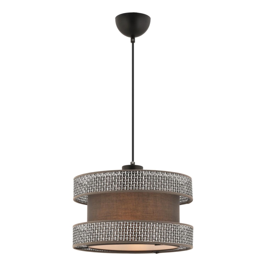 Piekaramā lampa ar kabeli HALO 1xE27/60W/230V brūna/pelēka