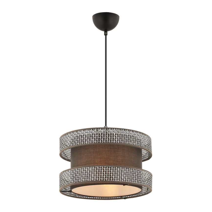 Piekaramā lampa ar kabeli HALO 1xE27/60W/230V brūna/pelēka