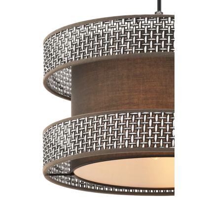 Piekaramā lampa ar kabeli HALO 1xE27/60W/230V brūna/pelēka
