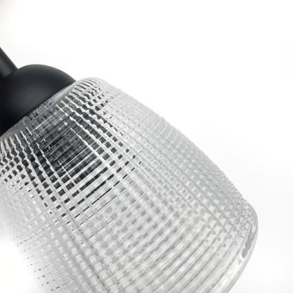 Piekaramā lampa ar kabeli LEANDRA 1xE27/15W/230V ozols/melna