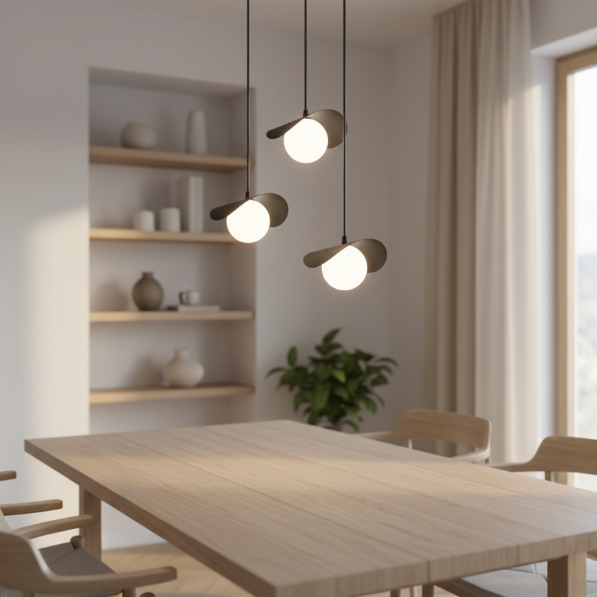 Piekaramā lampa ar kabeli RITUAL 3xG9/8W/230V melna