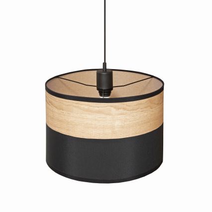 Piekaramā lampa ar vadu ALBA 1xE27/15W/230V Ø 20 cm melna/brūna