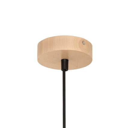 Piekaramā lampa ar vadu ALBA 1xE27/15W/230V Ø 20 cm melna/brūna