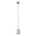 Piekaramā lampa ar vadu LAVA 1xG9/8W/230V bēša/dūmota bēša