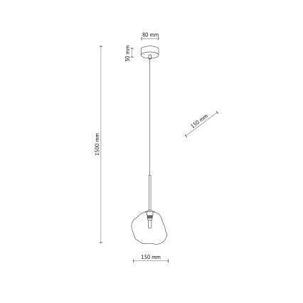 Piekaramā lampa ar vadu LAVA 1xG9/8W/230V bēša/dūmota bēša