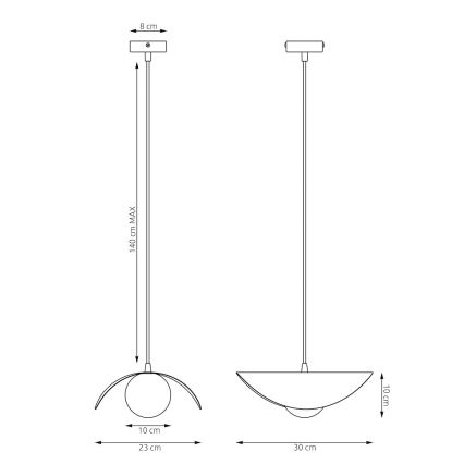Piekaramā lampa ar vadu RITUAL 1xG9/8W/230V bēša