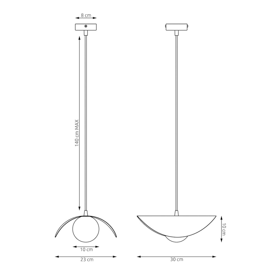 Piekaramā lampa ar vadu RITUAL 1xG9/8W/230V bēša