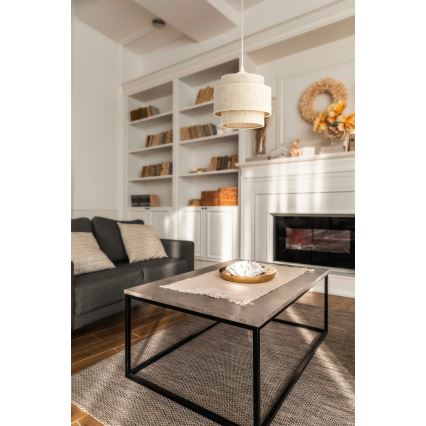 Piekaramā lampa BOHO ar vadu 1xE27/60W/230V Ø 20 cm, balta