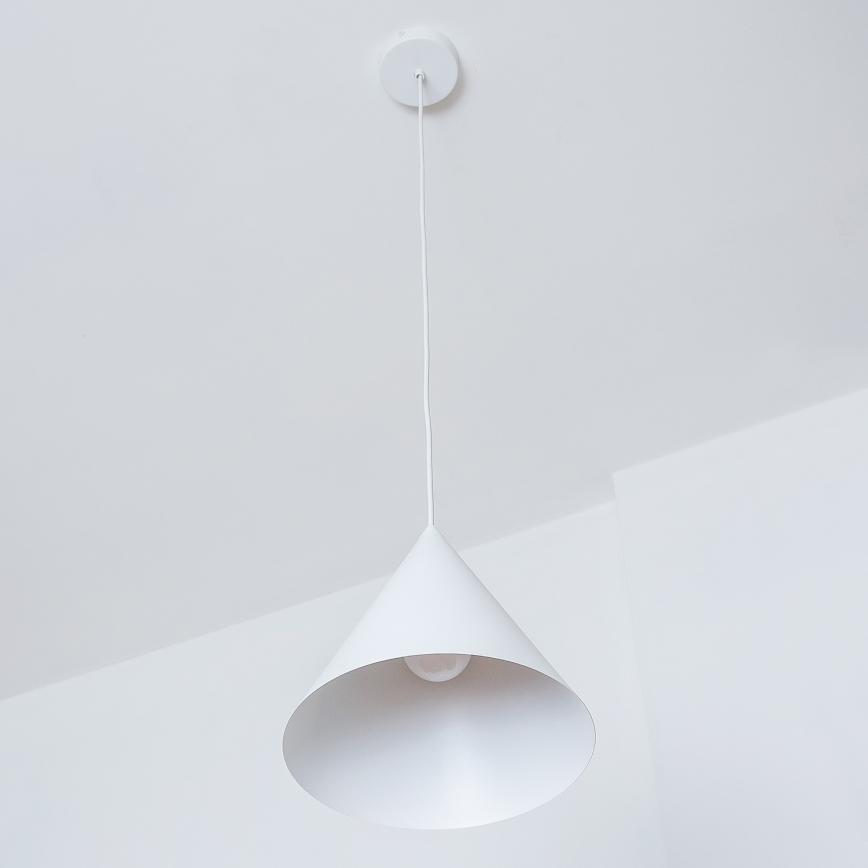 Piekaramā lampa ETNA II ar vadu, 1xE27/15W/230V, diam. 25 cm, balta