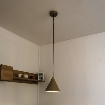 Piekaramā lampa ETNA II uz kabeļa, 1xE27/15W/230V, Ø 18,5 cm, bēša