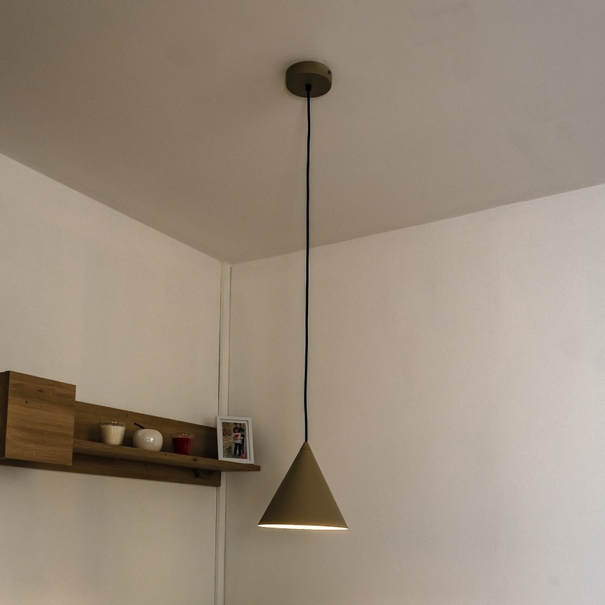 Piekaramā lampa ETNA II uz kabeļa, 1xE27/15W/230V, Ø 18,5 cm, bēša