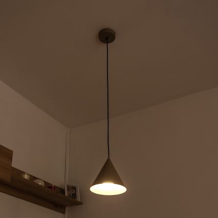 Piekaramā lampa ETNA II uz kabeļa, 1xE27/15W/230V, Ø 18,5 cm, bēša