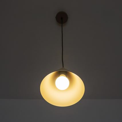 Piekaramā lampa ETNA II uz kabeļa, 1xE27/15W/230V, Ø 18,5 cm, bēša