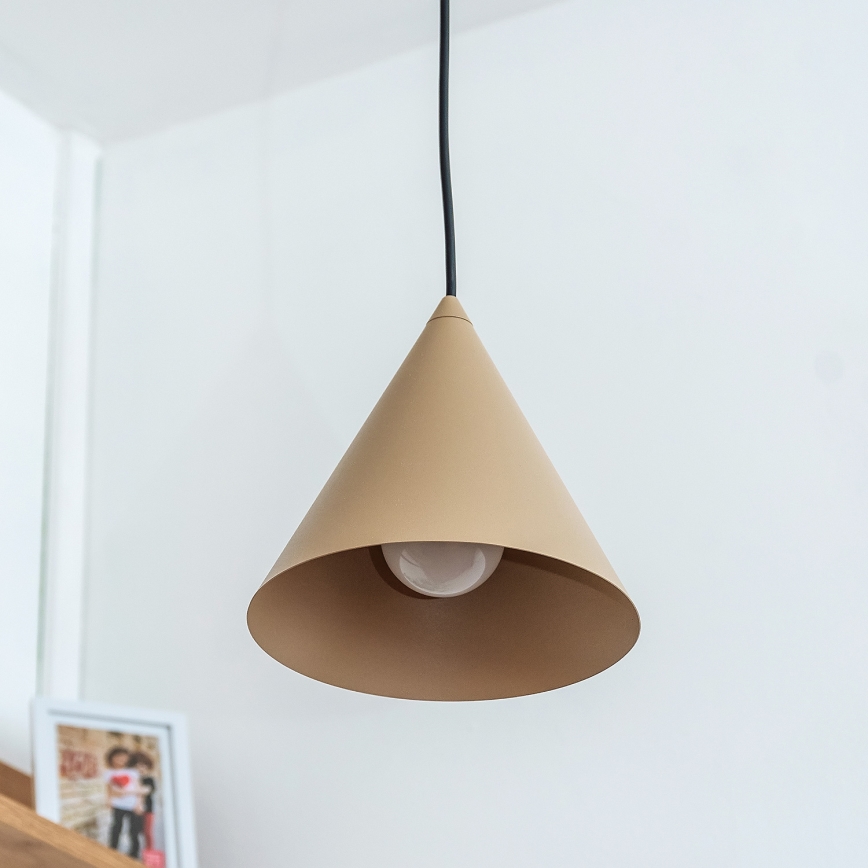 Piekaramā lampa ETNA II uz kabeļa, 1xE27/15W/230V, Ø 18,5 cm, bēša