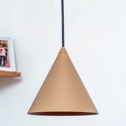 Piekaramā lampa ETNA II uz kabeļa, 1xE27/15W/230V, Ø 18,5 cm, bēša