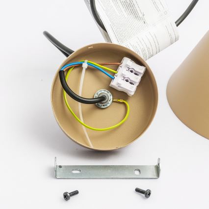 Piekaramā lampa ETNA II uz kabeļa, 1xE27/15W/230V, Ø 18,5 cm, bēša