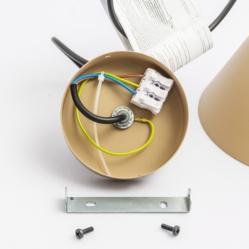 Piekaramā lampa ETNA II uz kabeļa, 1xE27/15W/230V, Ø 18,5 cm, bēša