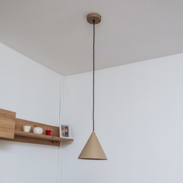 Piekaramā lampa ETNA uz kabeļa, 1xE27/15W/230V, Ø 18,5 cm, bēša